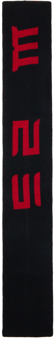 Ottolinger Black & Red Jacquard Scarf