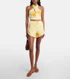 Cala de la Cruz Bahamas printed linen shorts