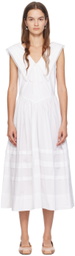 Sandy Liang White Opa Midi Dress