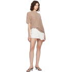 Ksubi Off-White Rap Denim Skirt