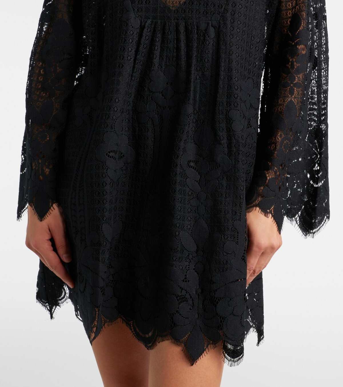 Melissa Odabash Elizabeth cotton-blend lace minidress