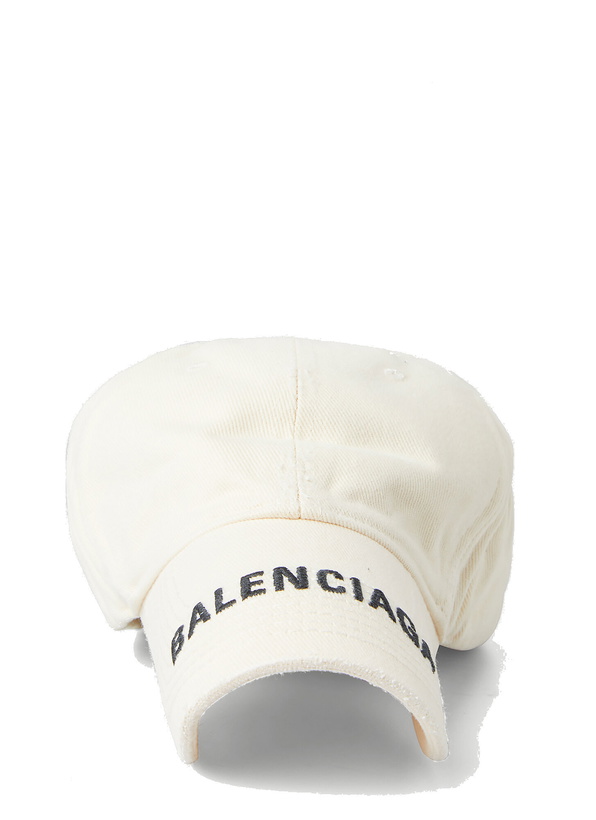 Photo: Logo Visor Baseball Cap in Cream