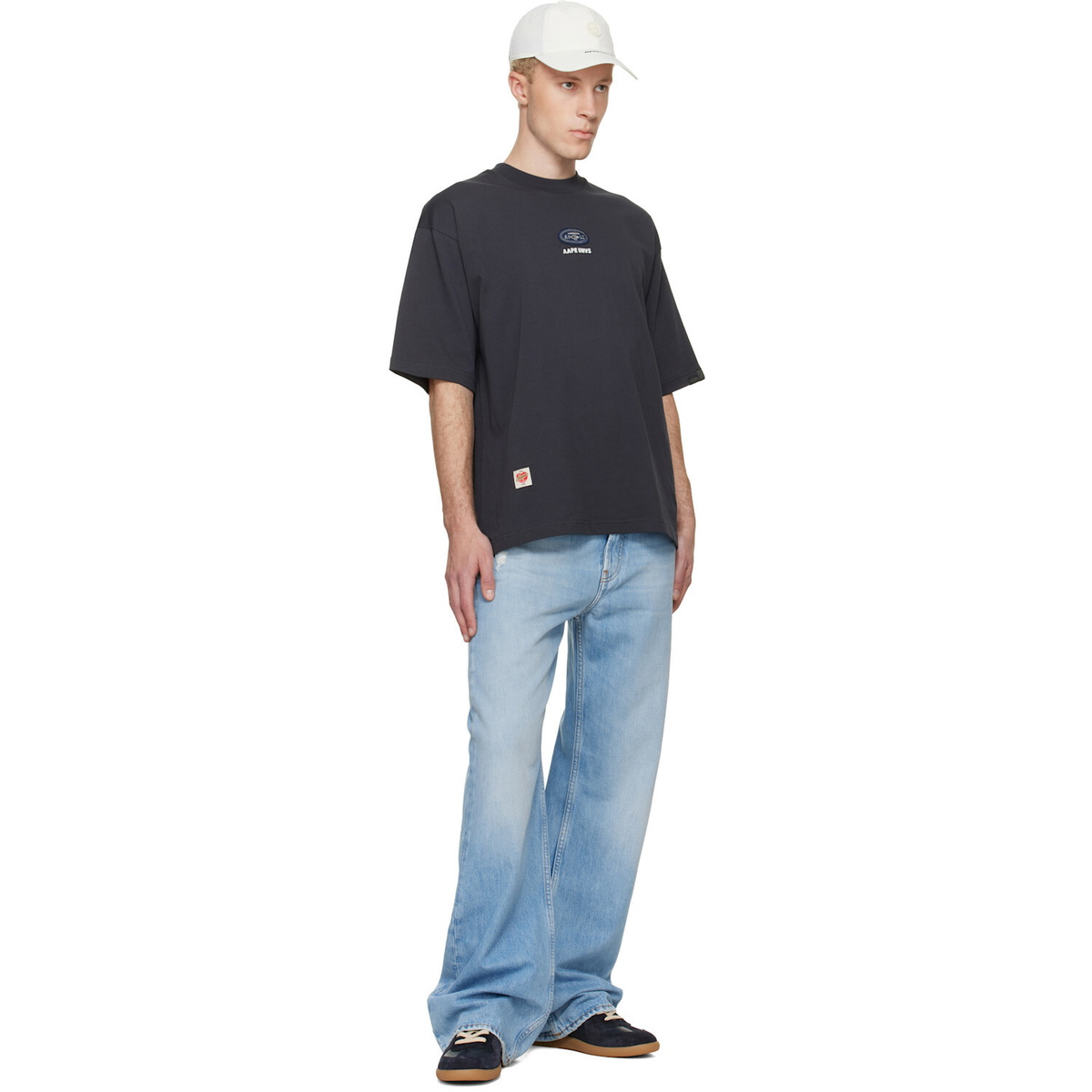 AAPE by A Bathing Ape Gray 'AAPE' Fancy Main T-shirt
