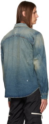 Rhude Indigo Faded Denim Shirt