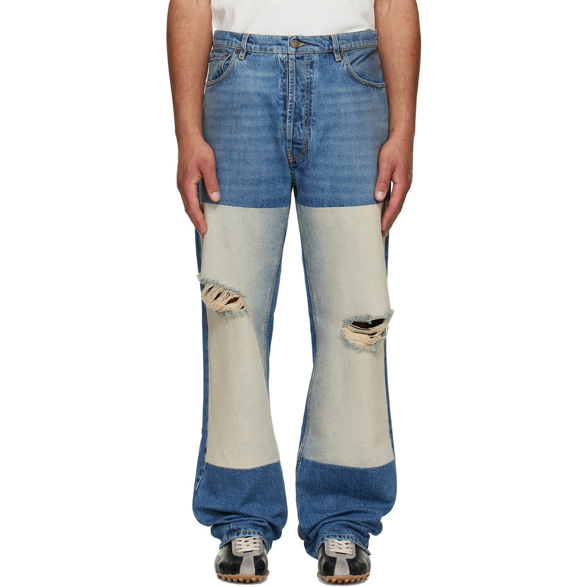Maison Margiela Black Turn-Up Jeans Maison Margiela
