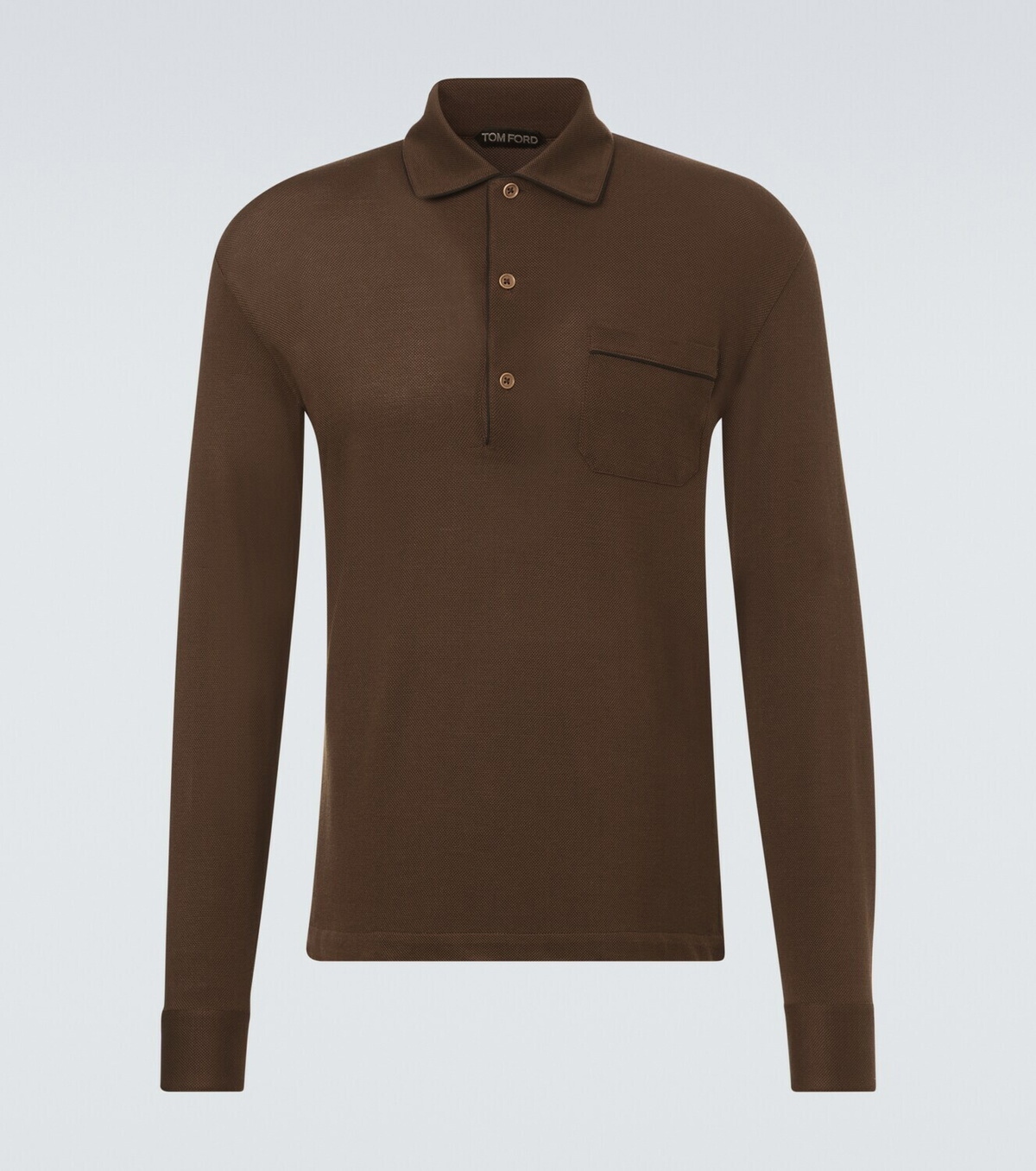 Tom Ford Silk and cotton piqué polo shirt