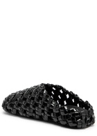 A.W.A.K.E Mode Woven Patent Leather Mules Black