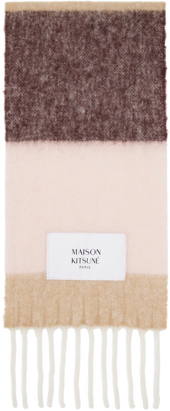 Photo: Maison Kitsuné Multicolor Baby Alpaca Scarf