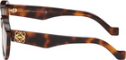 LOEWE Brown & Black Chunky Anagram Glasses