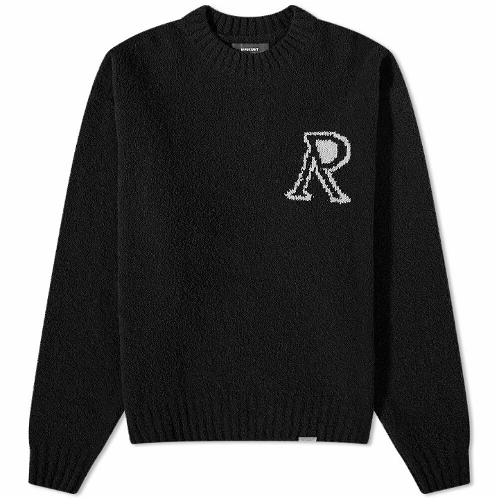 Photo: Represent Men's Initial Boucle Sweater in Black