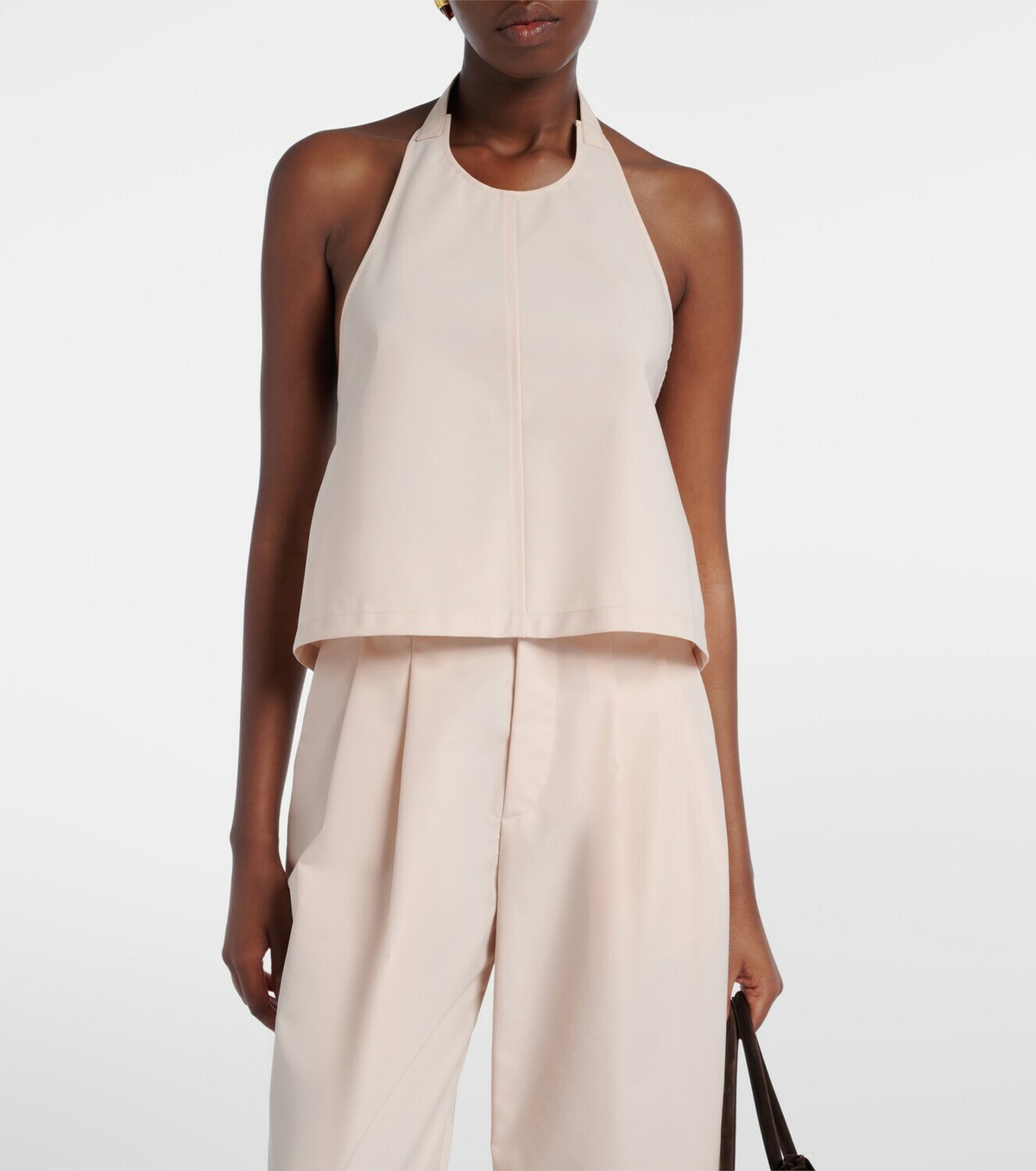 Wardrobe.NYC Halterneck cotton-blend top