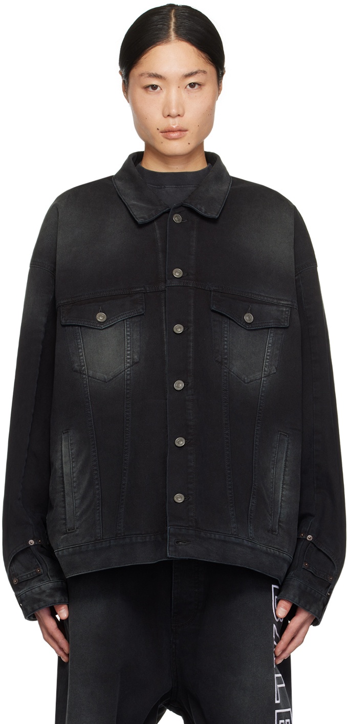 Photo: Balenciaga Black Deconstructed Denim Jacket