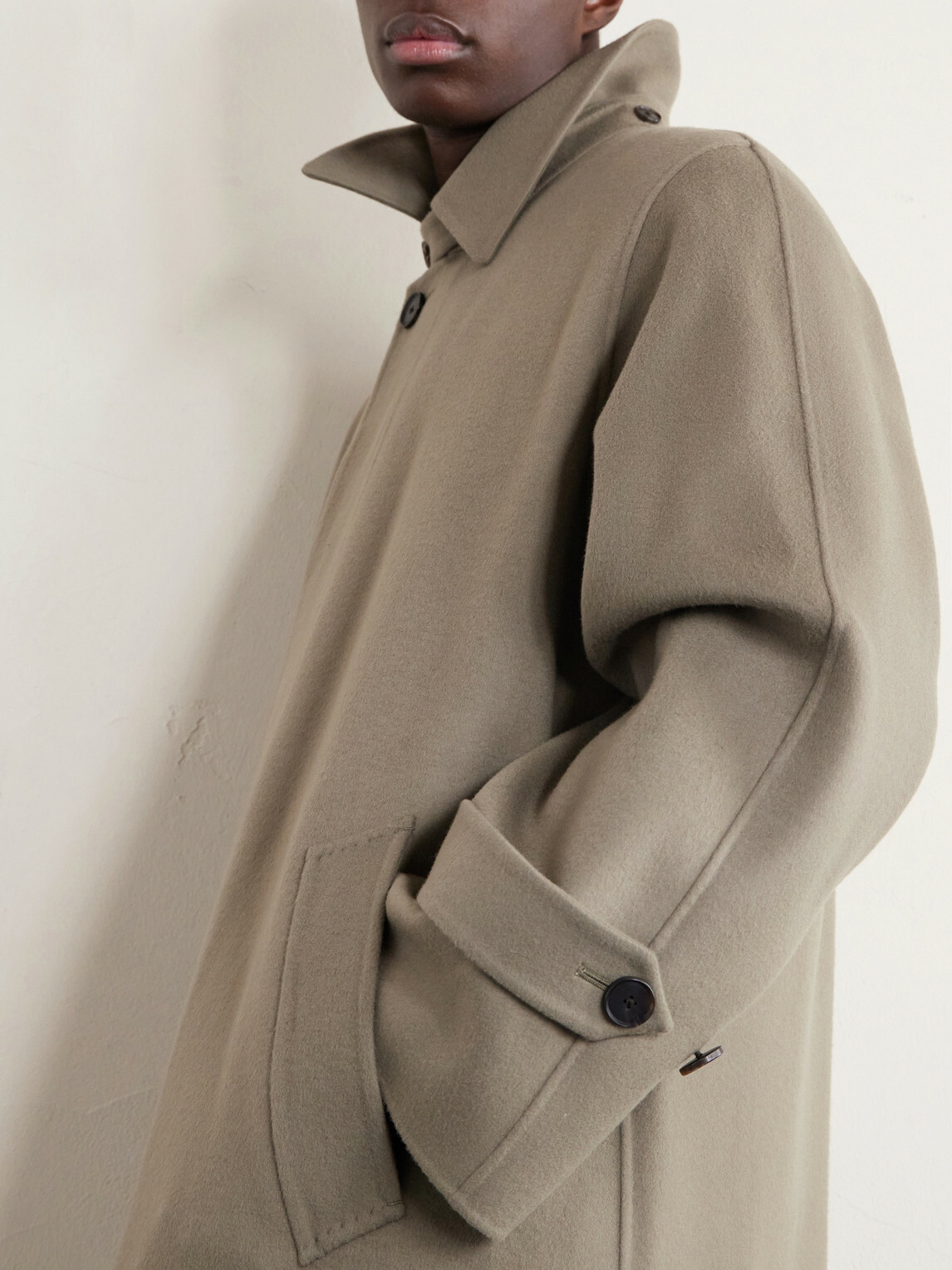 Auralee - Melton Wool Coat - Gray Auralee