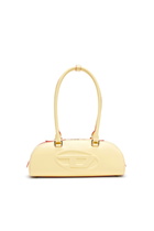 Diesel 1DR Dome - Elongated bowling bag in leather - Shoulder Bags Womens in Yellow