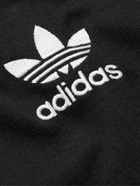adidas Originals - Striped Logo-Embroidered Cotton-Jersey T-Shirt - Black