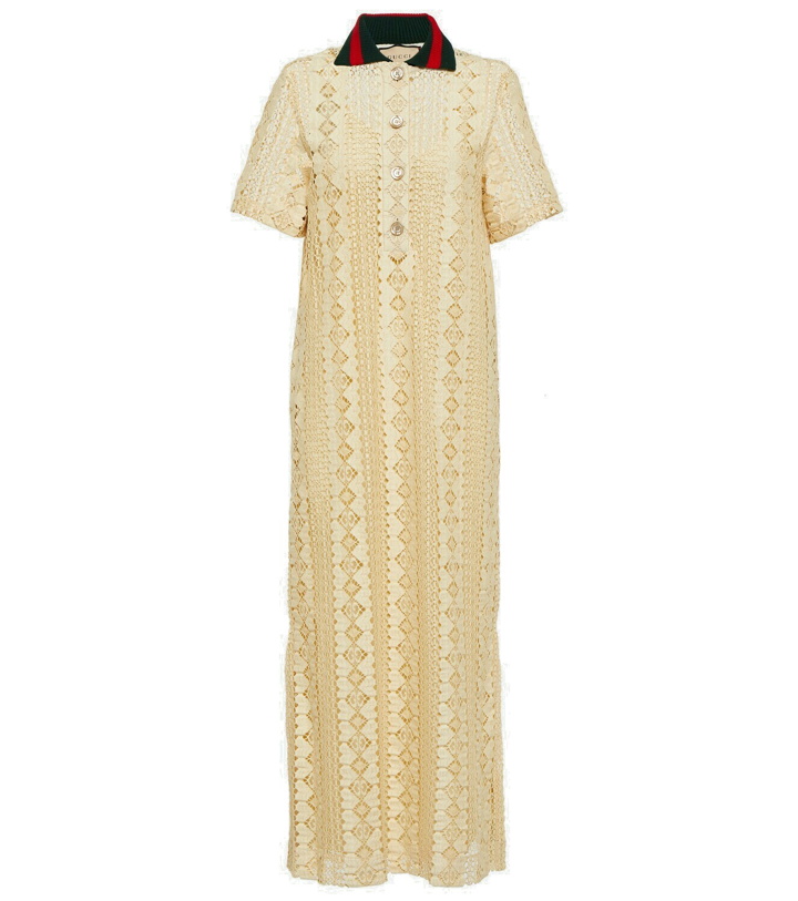 Photo: Gucci Embroidered cotton-blend maxi dress