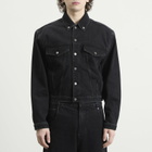 Entire Studios Men's Shrunken Denim Jacket in Magnetite
