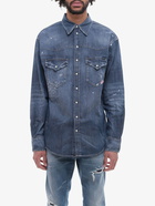 Dsquared2 D2 Leaf West Shirt Blue   Mens