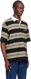 Carhartt Work In Progress Black & Yellow Gaines Rugby Polo