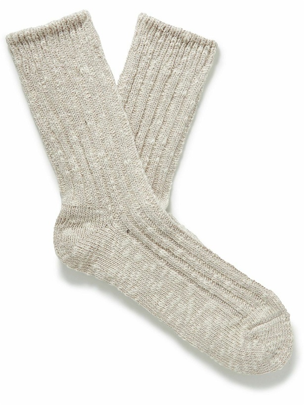 Photo: Rostersox - Ribbed Metallic Cotton-Blend Socks