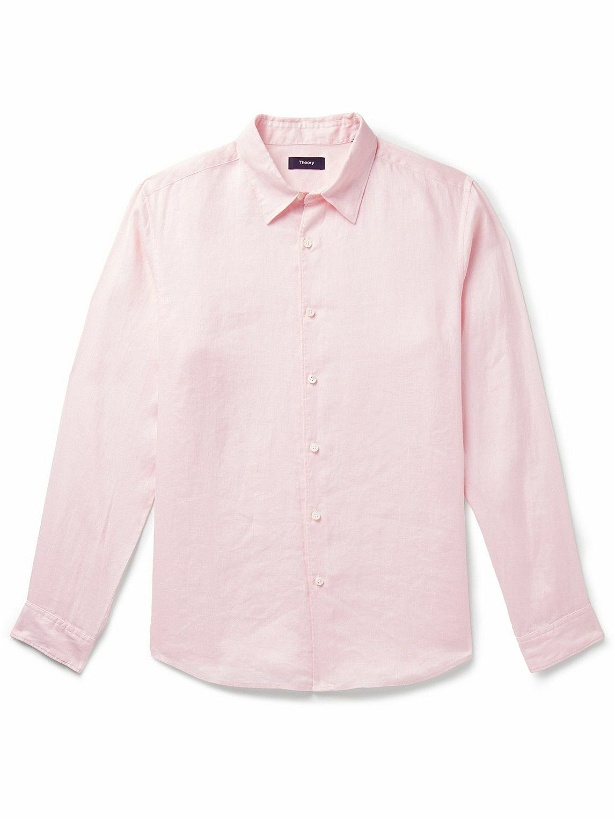 Photo: Theory - Irving Linen Shirt - Pink