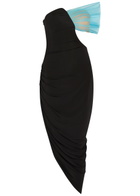 Nensi Dojaka Asymmetric Stretch-jersey Midi Dress Black