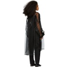 Chika Kisada Black Silk Tulle Voluminous Sleeve Dress