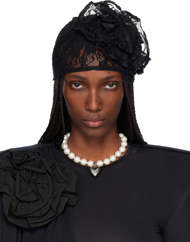 Photo: VAQUERA Black Lace Flower Beanie