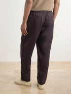 Orlebar Brown - Alex Straight-Leg Linen Trousers - Brown