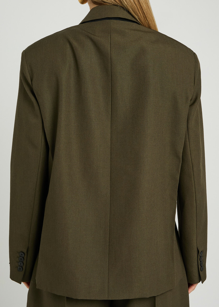 Jacquemus La Veste Carree Wool Blazer Khaki