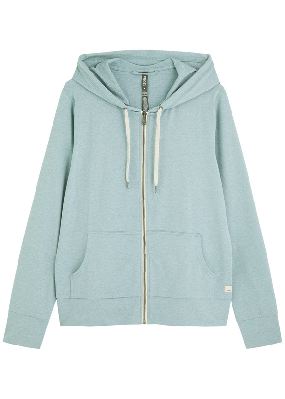 Photo: Vuori Halo Performance 2.0 Hooded Jersey Sweatshirt Light Blue
