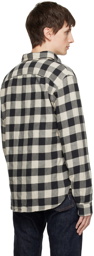 RRL Black & Off-White Buffalo Check Shirt