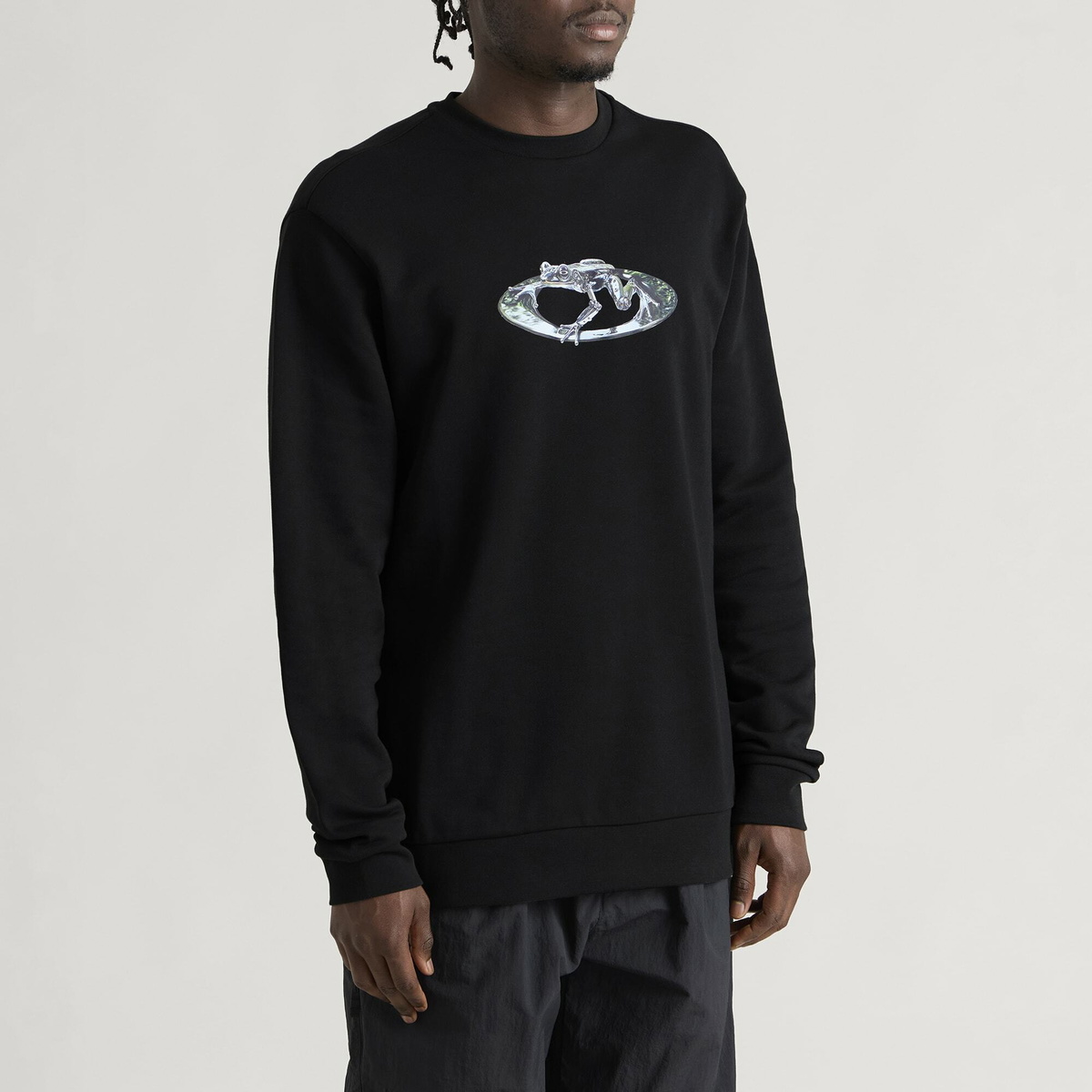 Oakley Men's Animatronic Frog Sweatshirt in Pitch Black