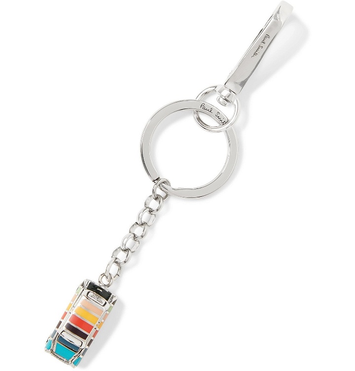 Photo: PAUL SMITH - Taxi Silver-Tone and Enamel Key Ring - Silver
