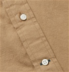 Gitman Vintage - Slim-Fit Button-Down Collar Cotton-Flannel Shirt - Brown