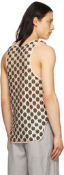Steven Passaro Green & Pink Pattern Tank Top