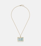 Yvonne Léon L'Acquarium 9kt gold pendant necklace with gemstones