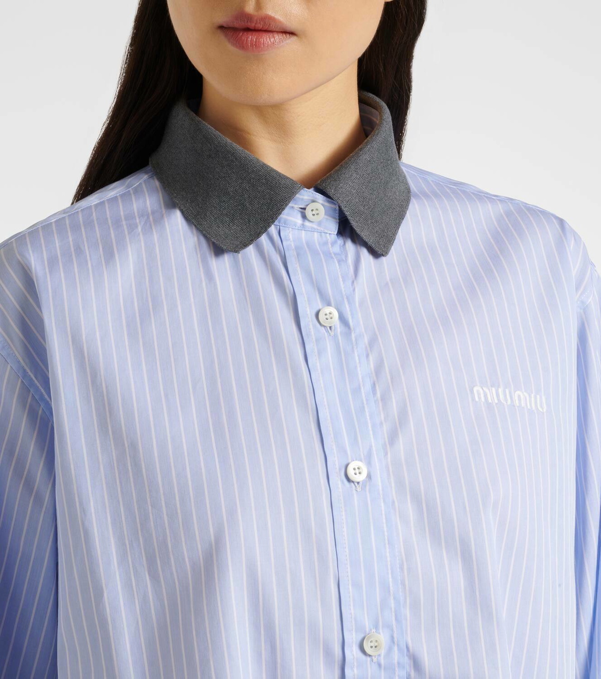 Miu Miu Cropped cotton shirt
