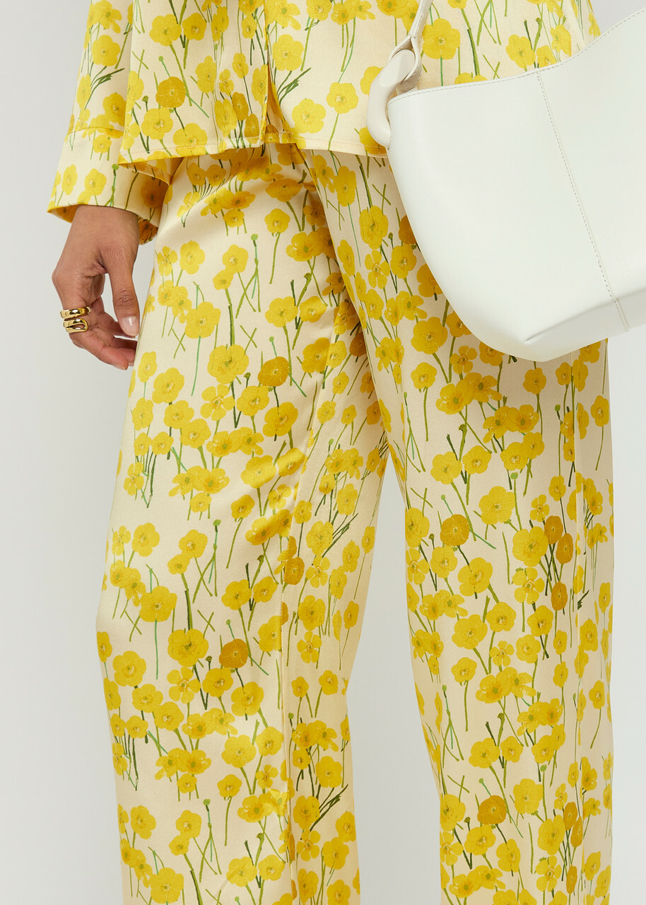 Bernadette Louis Floral-print Stretch-silk Pyjama Trousers Multi Print