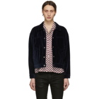 Enfants Riches Deprimes Blue Velvet Jacket