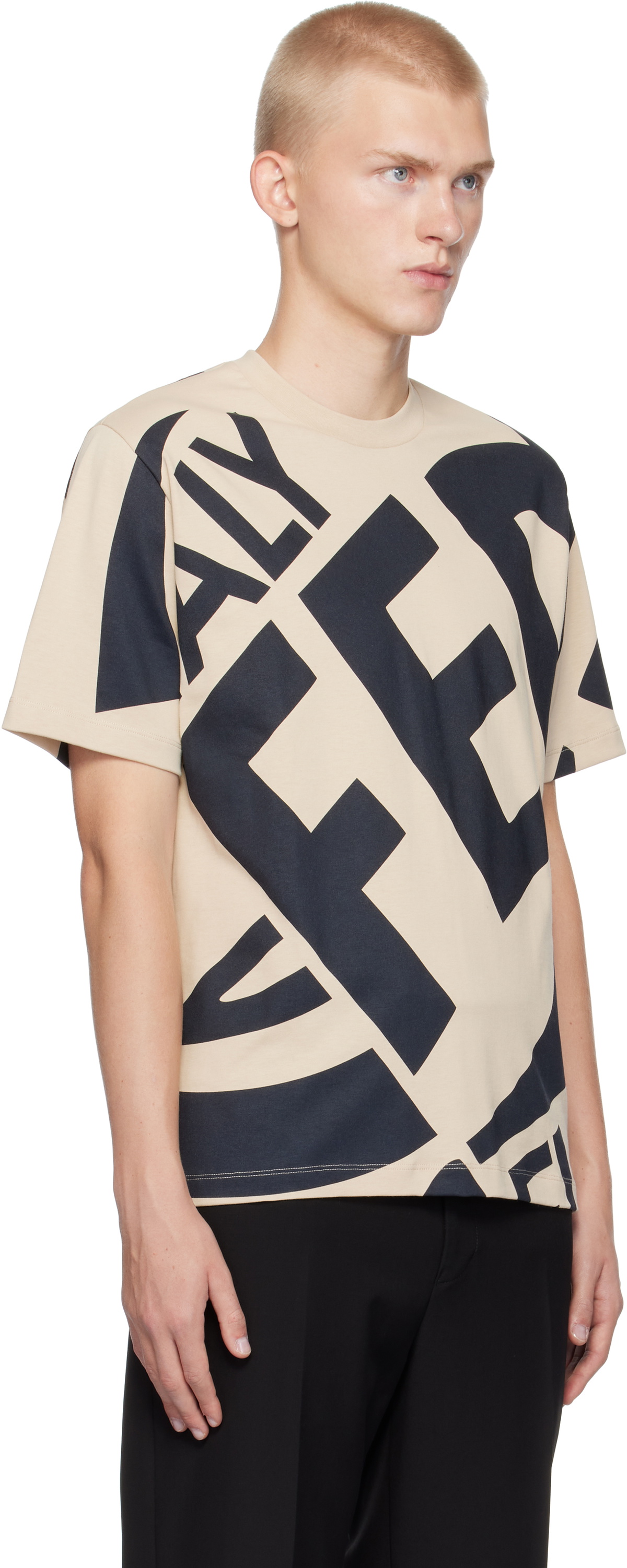 Ferragamo Beige Graphic T-shirt