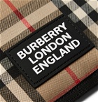 Burberry - Logo-Appliquéd Checked Canvas Pouch - Neutrals