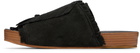 visvim Black Christo Shaman-Folk Sandals