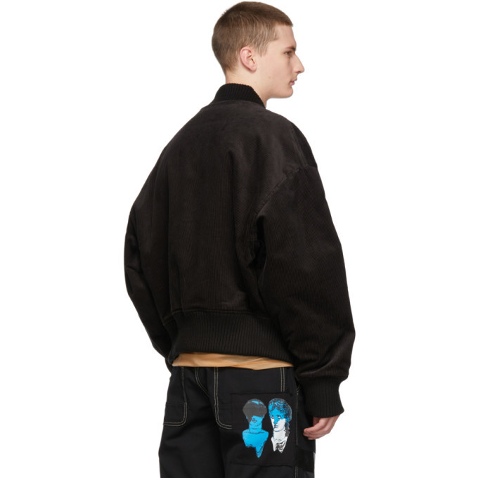 Landlord Black Corduroy Bomber Jacket