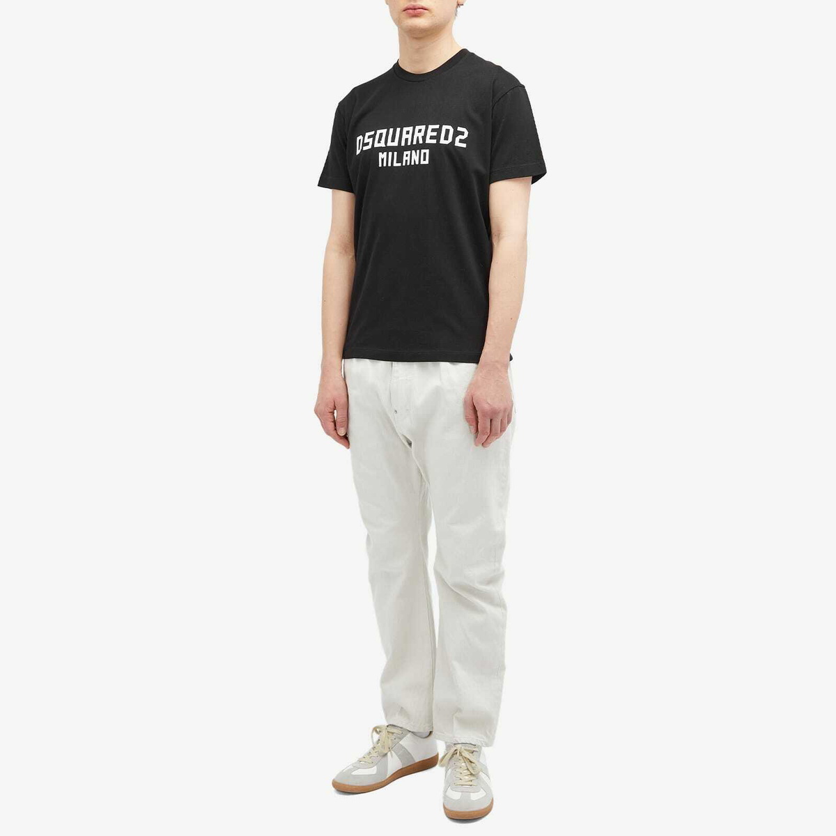 Dsquared2 Men's Cool Fit T-Shirt in Black/White Print Dsquared2