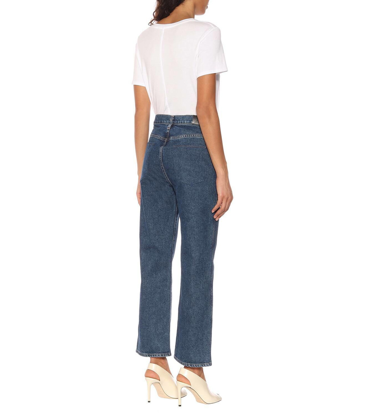 Goldsign High-rise cropped wide-leg jeans