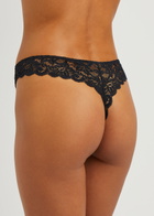 Hanro Moments Lace Thong Black