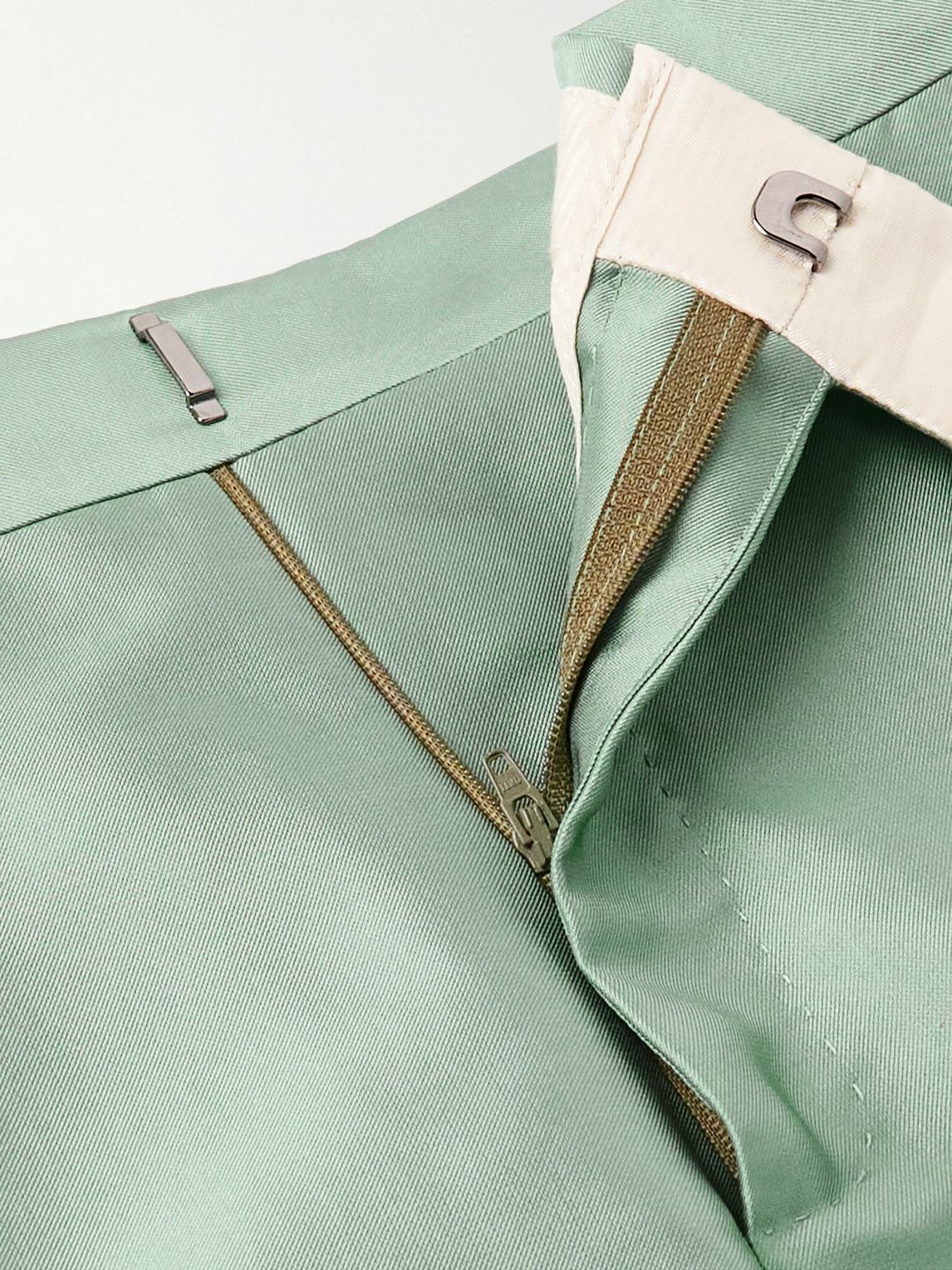 TOM FORD - Shelton Straight-Leg Cotton-Blend Suit Trousers - Green TOM FORD