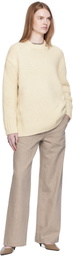 Arch The Off-White Basic Round Neck Knit Sweater