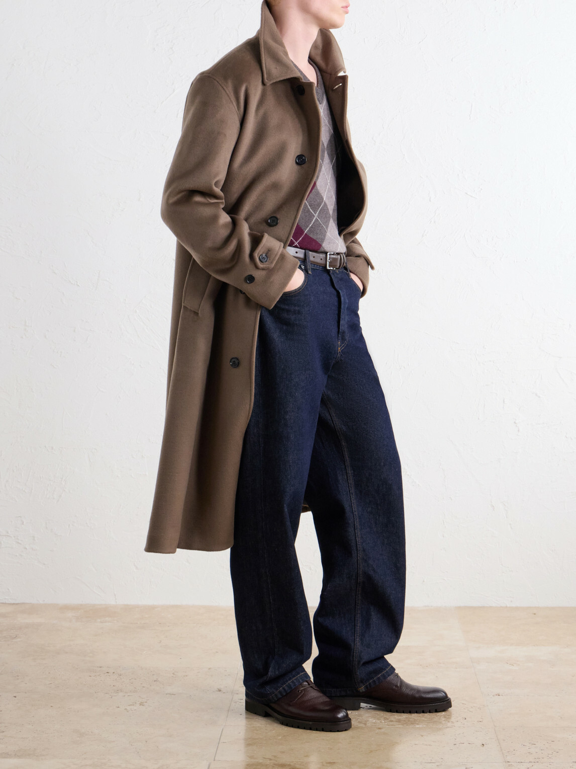 NN07 - Gibson 80040 Wool-Blend Flannel Coat - Neutrals